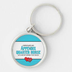 I Rescued an Appendix Quarter Horse (Male Horse) Key Ring