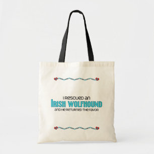 I Rescued an Irish Wolfhound (Male Dog) Tote Bag