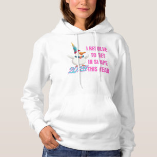 I RESOLVE TO GET IN SHAPE THIS YEAR 2024  HOODIE