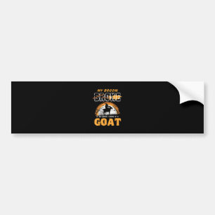 I Ride A Goat Funny Farming Halloween Farmer Gifts Bumper Sticker