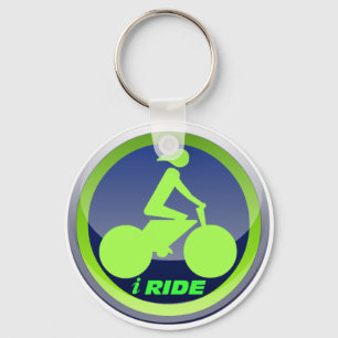 I Ride Cycling Keychain