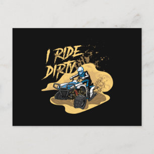 I Ride Dirty Offroad Extreme Sport Motorsport Gift Postcard