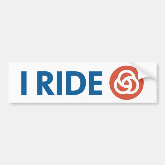 I RIDE [TRIMET] BUMPER STICKER (Front)