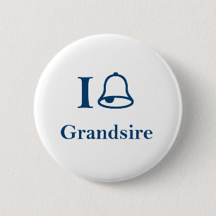 I Ring Grandsire 6 Cm Round Badge
