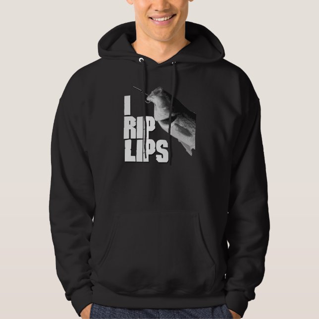 I RIP LIPS Hodded Sweatshirt DARK (Front)