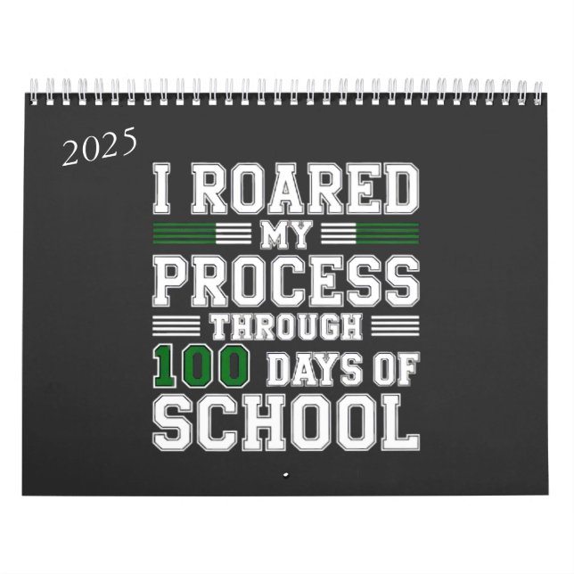 I Roared My Process Through 100 Days of School Calendar (Cover)