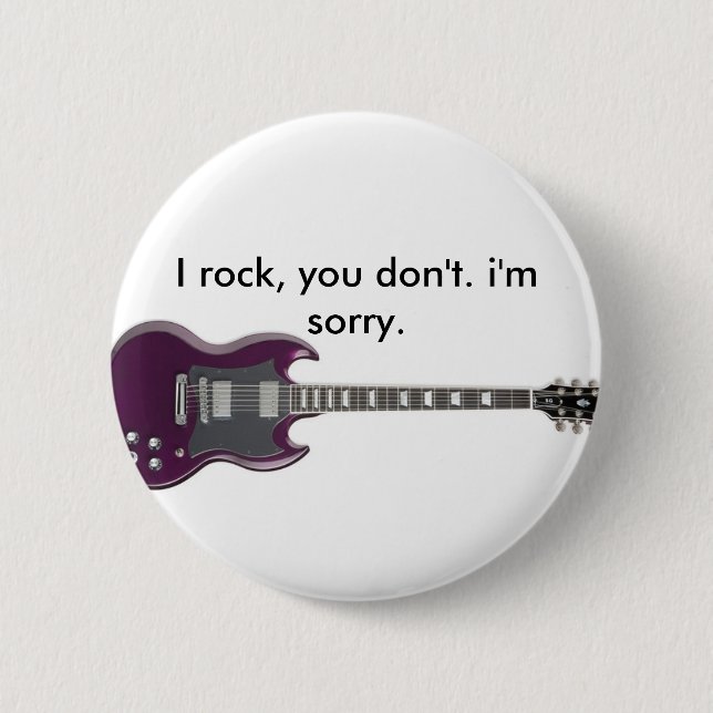 I rock 6 cm round badge (Front)