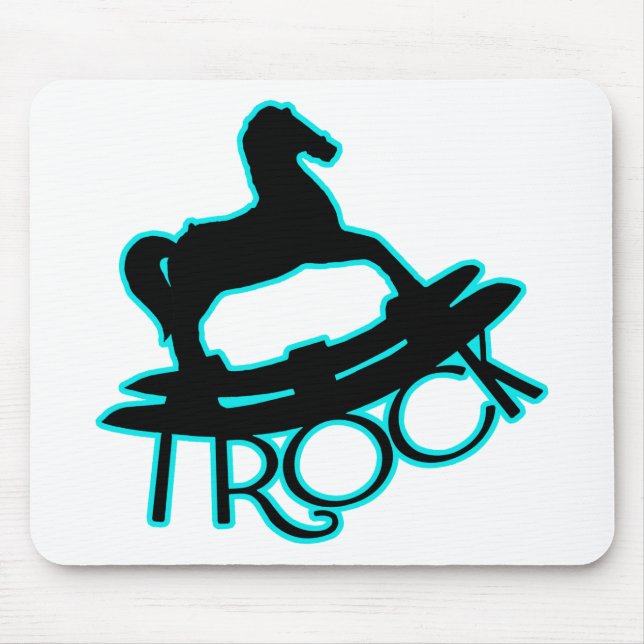 i RoCk BaBy bLuE Mouse Mat (Front)