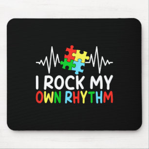 I Rock My Own Rhythm Autism Awareness Boys Kids Mouse Mat