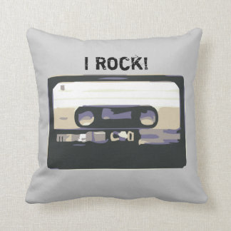 I Rock! Retro Music Cassete Pillow