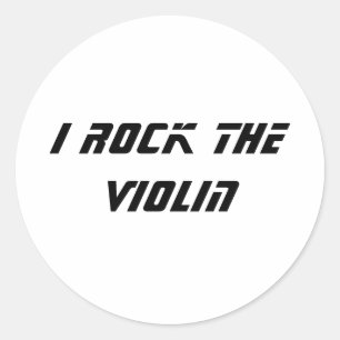 I Rock the Violin Classic Round Sticker