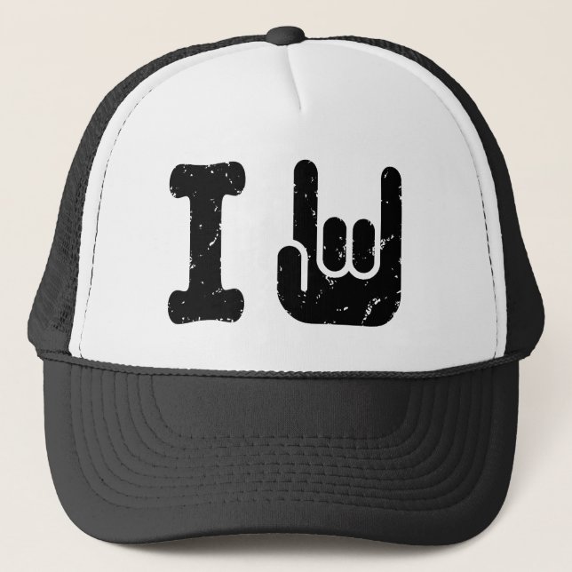I rock trucker hat (Front)