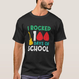 I rocked 100 Days of School elektric Guitar Teache T-Shirt