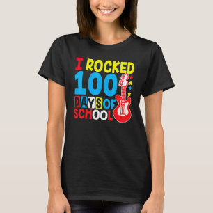 I Rocked 100 Days Of School Guitar Lover Music 100 T-Shirt