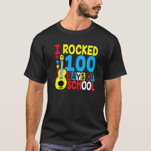 I Rocked 100 Days Of School Guitar Music 100th Da T-Shirt