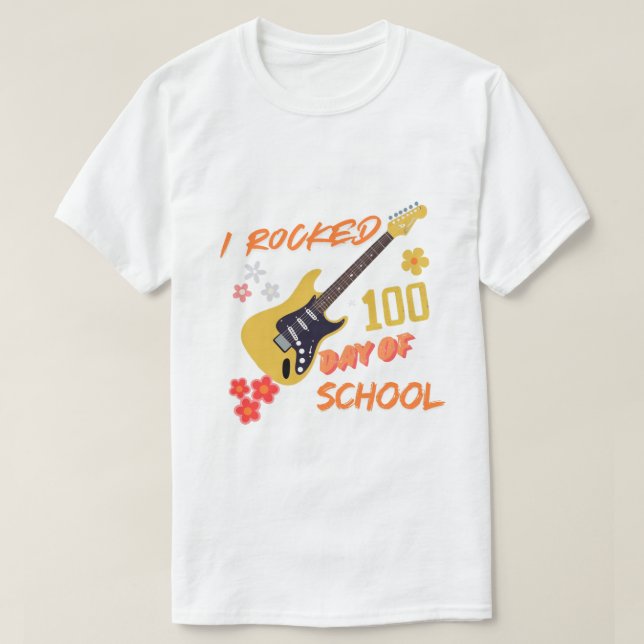 I rocked 100 days of school tee, school time shirt (Design Front)