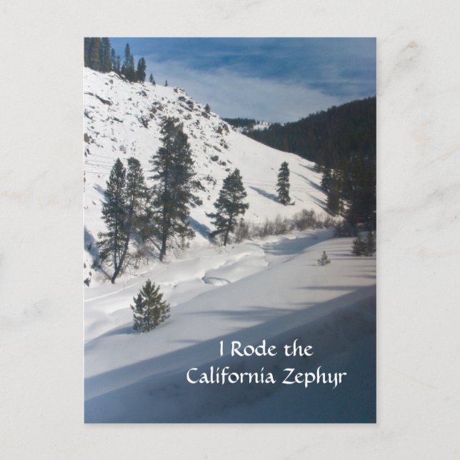 I Rode the California Zephyr Postcard (Front)