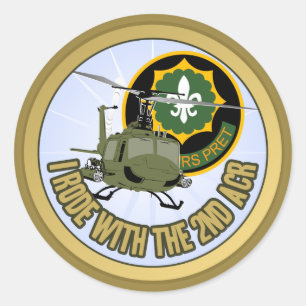 I Rode With The 2nd ACR Classic Round Sticker