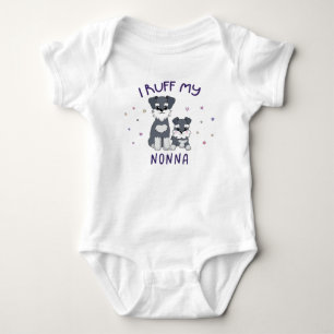 I Ruff My Nonna - Cute Puppy Dogs Baby Bodysuit