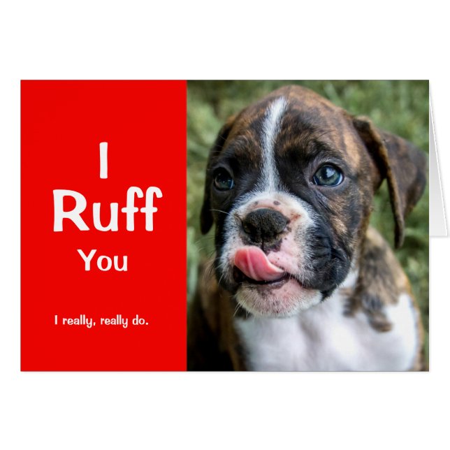I Ruff You Puppy Card (Front Horizontal)