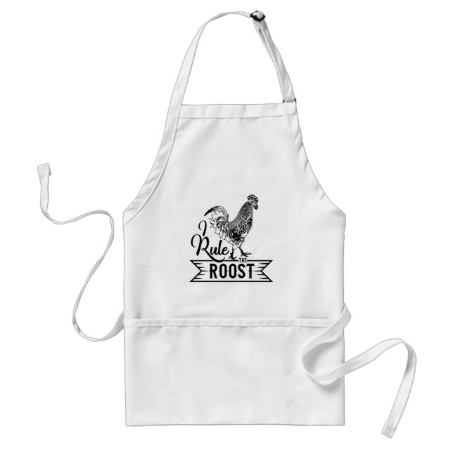 I Rule The Roost Rooster Standard Apron (Front)