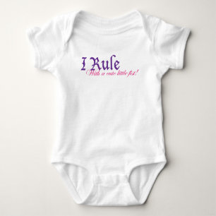 I Rule With a Cute Little Fist Baby Bodysuit