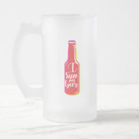 I Run For Beer Fitness Humour Red Bottle