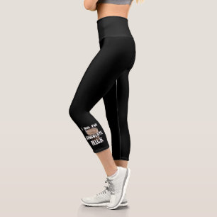 I Run for Chocolate Milk Running Capri Leggings