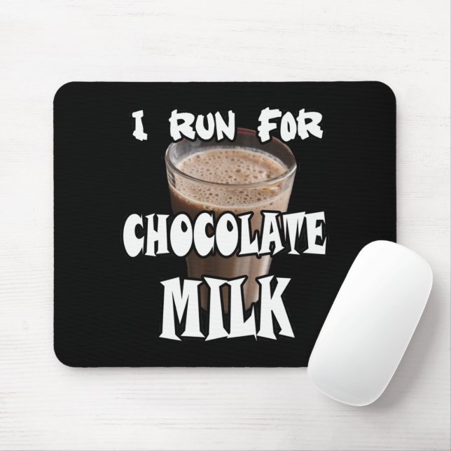I Run for Chocolate Milk Running Mouse Mat (With Mouse)