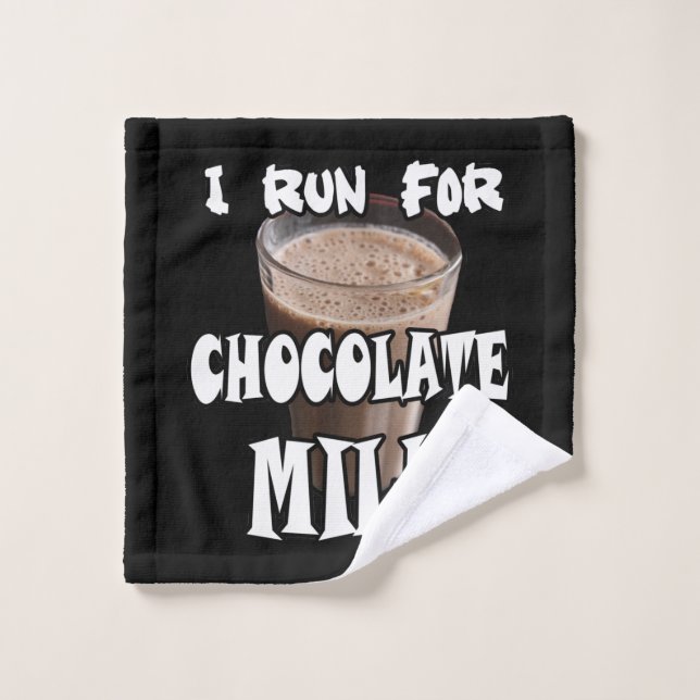 I Run for Chocolate Milk Running Wash Cloth (Wash Cloth)