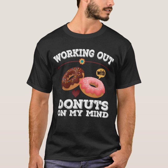 I Run for Doughnuts’ Funny Workout Shirt - Humouro (Front)