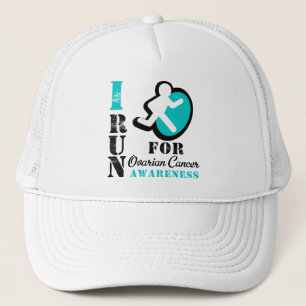 I Run For Ovarian Cancer Awareness Trucker Hat