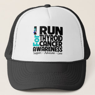 I Run For Thyroid Cancer Awareness Trucker Hat