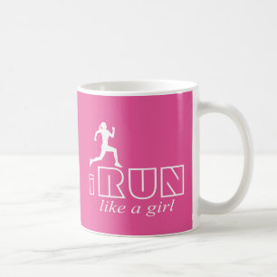 I run like a girl coffee mug