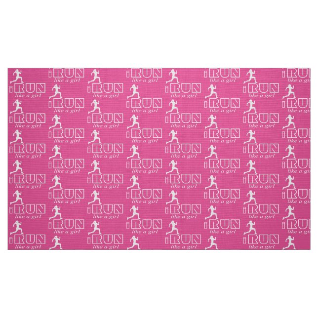 I run like a girl fabric (Fat Quarter)