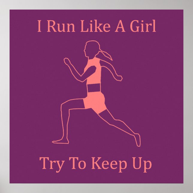 i run like a girl poster (Front)