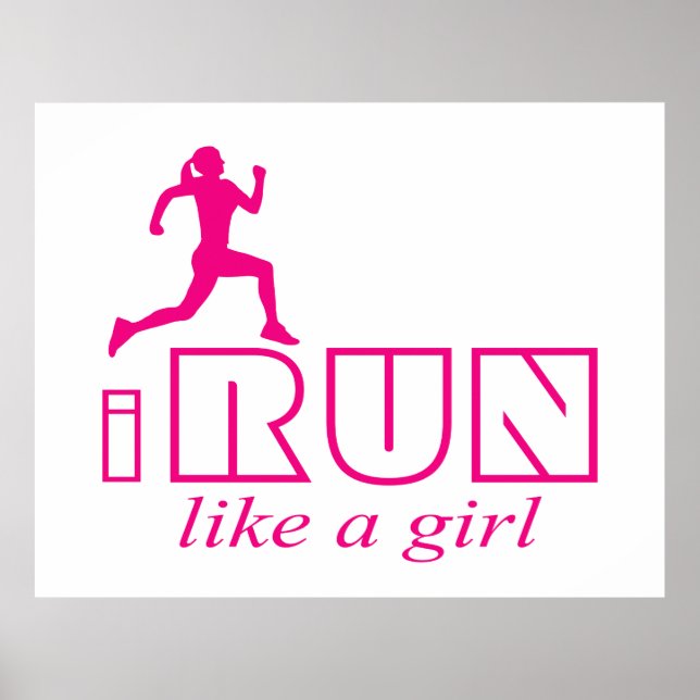 I run like a girl poster (Front)