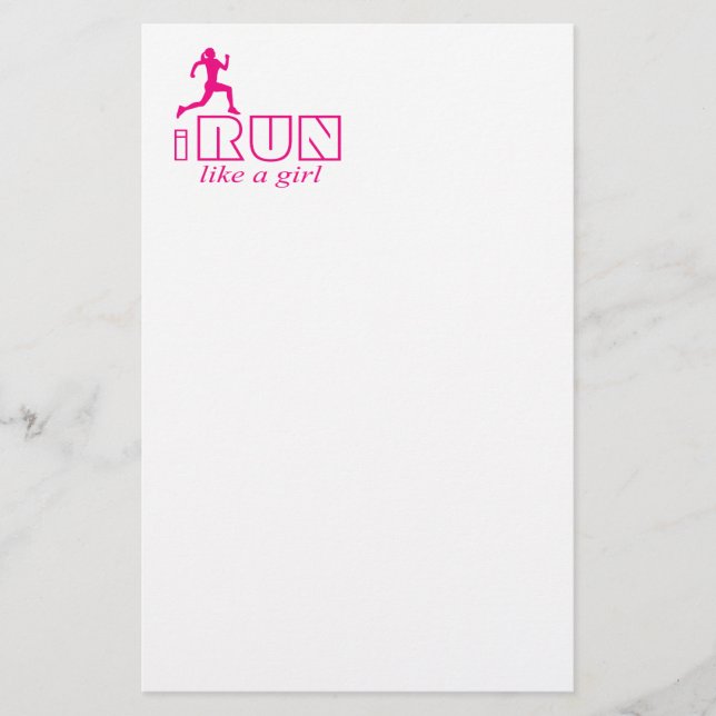 I run like a girl stationery (Front)