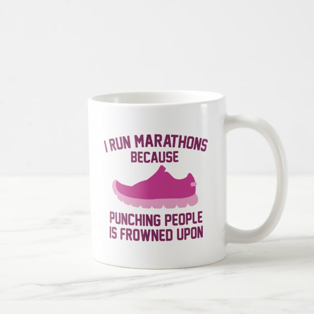 I Run Marathons Coffee Mug (Right)