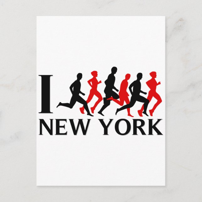 I RUN NEW YORK POSTCARD (Front)