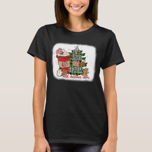 I Run On Coffee And Christmas Cheer Buffalo Plaid  T-Shirt