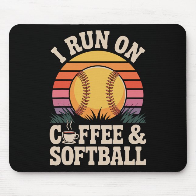 I Run On Coffee And Softll  Mouse Mat (Front)