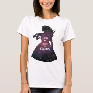 I Run on Coffee Chaos Galaxy Woman T-Shirt 