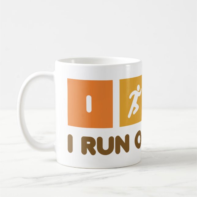 I Run On Coffee Dunkin Doughnuts Parody Mug (Left)