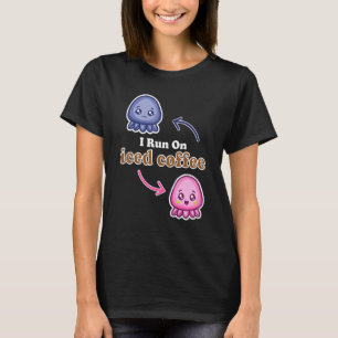 I Run On Iced Coffee Cute Reversible Octopus Coffe T-Shirt