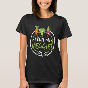 I Run On Veggies Funny Vegan Vegetarian Runner Gi T-Shirt