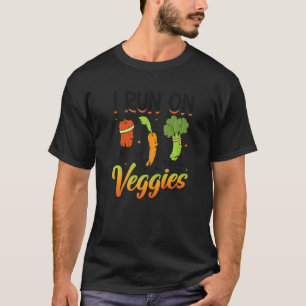 I Run On Veggies Vegan Runner T-Shirt