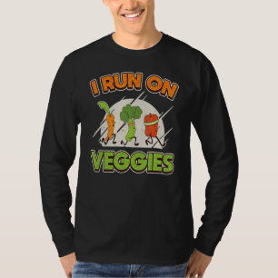 I Run On Veggies Vegan Runner T-Shirt