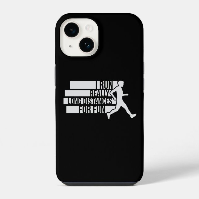 I Run Really Long Distances For Fun Marathon Sport iPhone Case (Back)