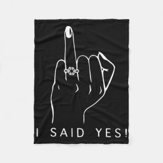 I Said, Fianc, E Bachelorette Party Engaged Ring F Fleece Blanket